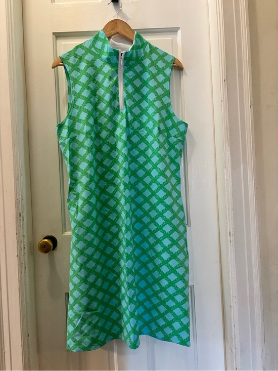 Sailor Sailor Dresses & Skirts - Sailor Sailor Green/aqua shift dress with 1/4 zip front size XL new without tags
